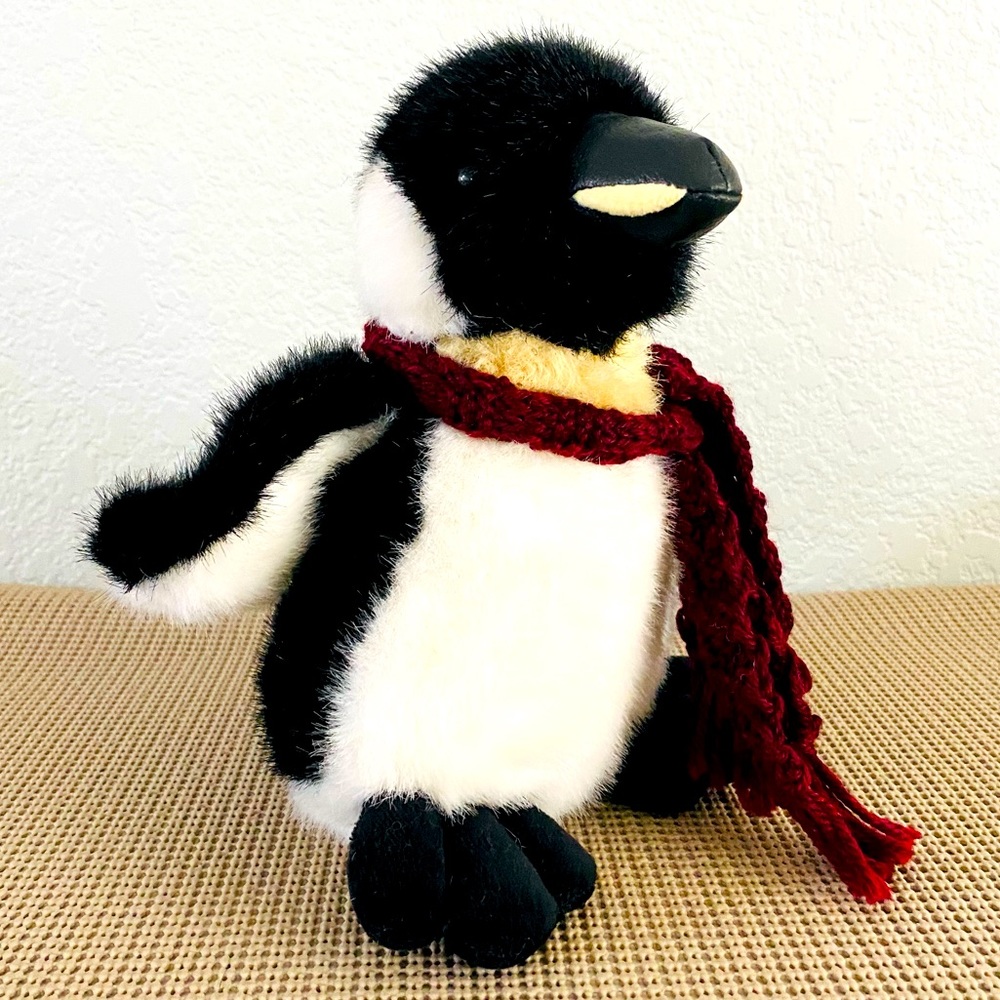 Boyd’s Collection winter penguin, burgundy scarf